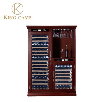 Environmental Friendly Wood Wine Cooler Floor Standing Wine Cooler With Embraco Compressor