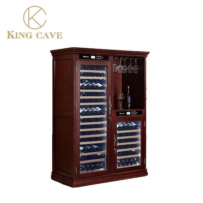 Environmental Friendly Wood Wine Cooler Floor Standing Wine Cooler With Embraco Compressor