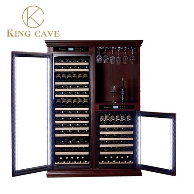 Environmental Friendly Wood Wine Cooler Floor Standing Wine Cooler With Embraco Compressor