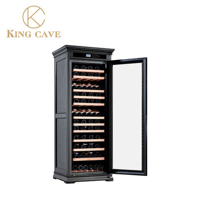 Moisture Proof Black Wooden Wine Cooler Cabinet Custom Made