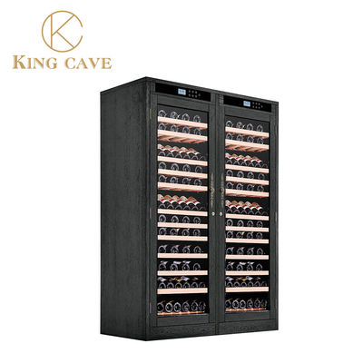 Low Noise Glass Front Wine Refrigerator Touch Control Adjustable Shelves