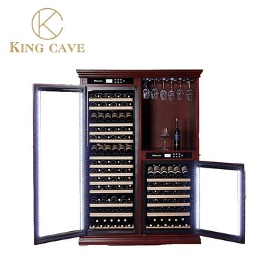 Environmental Friendly Wood Wine Cooler Floor Standing Wine Cooler With Embraco Compressor