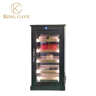 Precise Control Elegant Wood Electric Cigar Display Cooler Cabinet with locker
