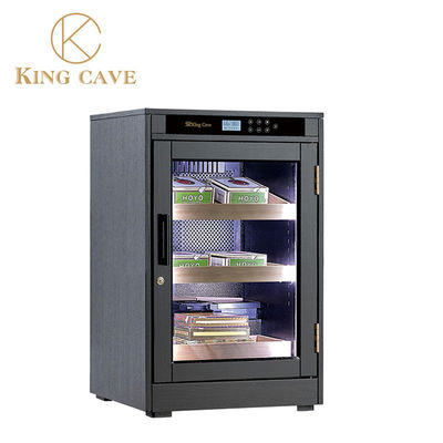 Cedar Wood Shelves Single Glass Door Cigar Cooler Cabinet With Humidity Control