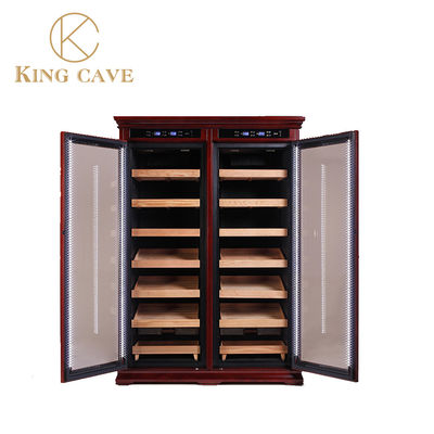 Spacious Adjustable Spanish Cedar Wood Shelve Cigar Cooler With LED Light