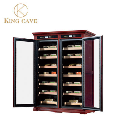 Spacious Adjustable Spanish Cedar Wood Shelve Cigar Cooler With LED Light