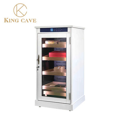 High End Touch Control Electric Cigar Wine Cooler And Humidor With Custom Wood Finish