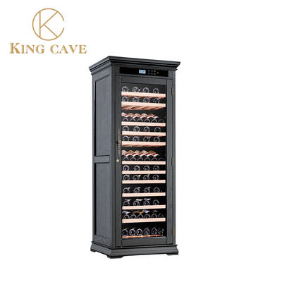Moisture Proof Black Wooden Wine Cooler Cabinet Custom Made