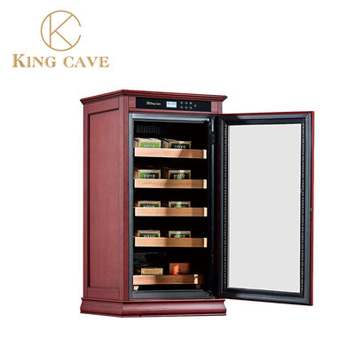 Dual Function Premium Wood Frame Wine Cooler And Humidor Cigar Cabinet