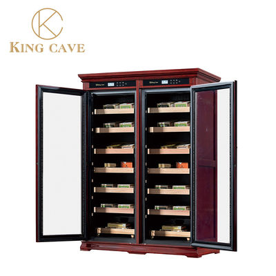 Spacious Adjustable Spanish Cedar Wood Shelve Cigar Cooler With LED Light