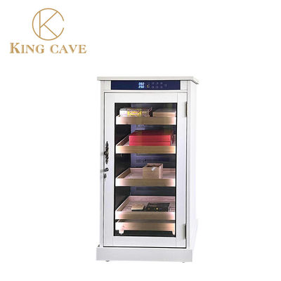 High End Touch Control Electric Cigar Wine Cooler And Humidor With Custom Wood Finish
