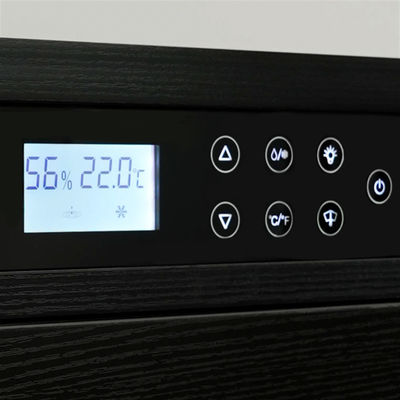 Digital Precision Climate Control Black Wood Cigar Cooler Humidor