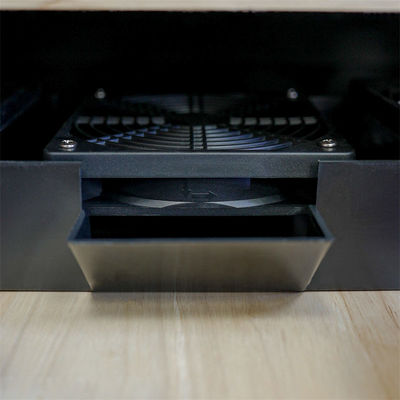 Freestanding Refrigerator Touch Control Lockable Black Wood Wine Cooler Cabinet