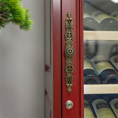 Custom Commercial Wine Cooler Wood Frame Drinks Refrigerator Cabinet