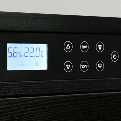 Touch Digital Control Black Wood Frame Cigar Cooler Humidor With Door Lock