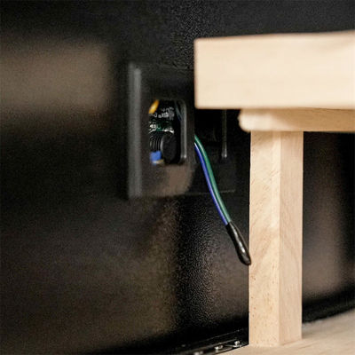 Touch Digital Control Black Wood Frame Cigar Cooler Humidor With Door Lock