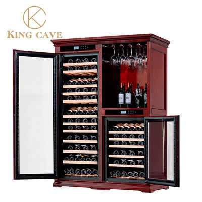 Environmental Friendly Wood Wine Cooler Floor Standing Wine Cooler With Embraco Compressor