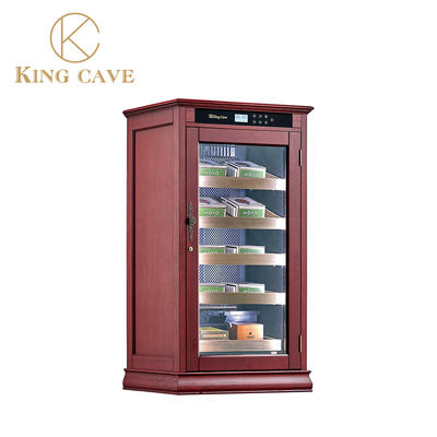 Dual Function Premium Wood Frame Wine Cooler And Humidor Cigar Cabinet