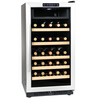 Хорошая цена High Capacity Wine Cooler Cabinet 286 Lbs Touch Control Locking Door for Wine Collection Display онлайн