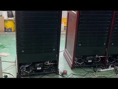 Массивный деревянный сенсорный контроллер двойной зоны электрический винный охладитель сигарный уютный шкаф