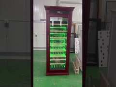 Розовый деревянный сигарный гимидор с одностеклянной дверью постоянной температуры